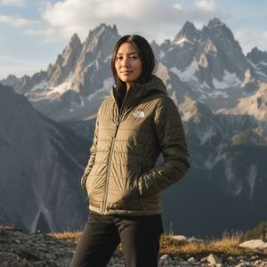 The North Face Men's Olive Hooded Jacket